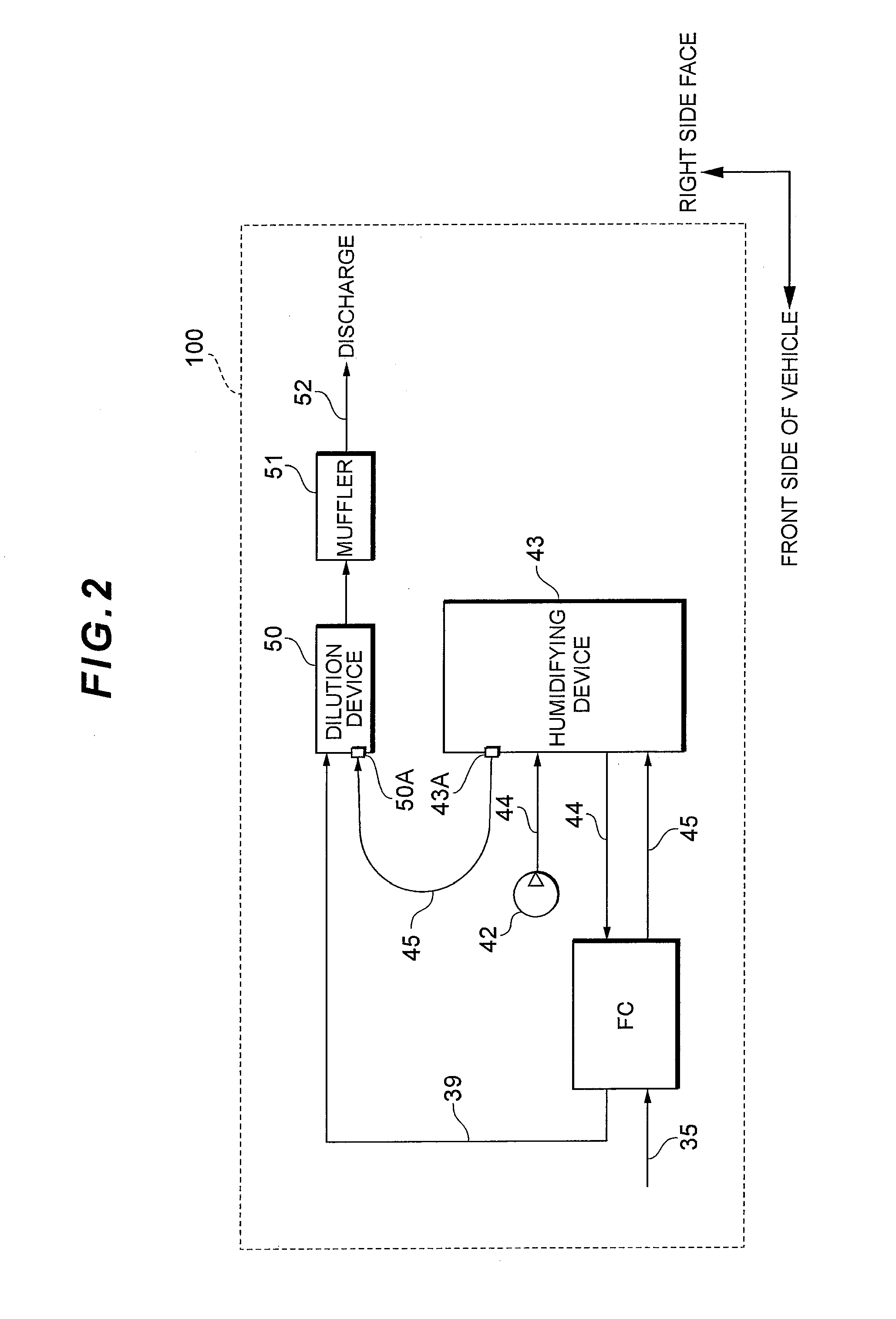 Fuel cell vehicle including reaction-off gas discharge system