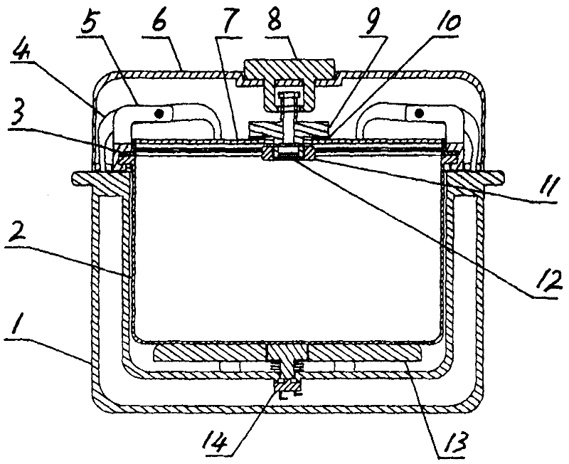 Self-gravity pressure control energy-saving electric rice cooker