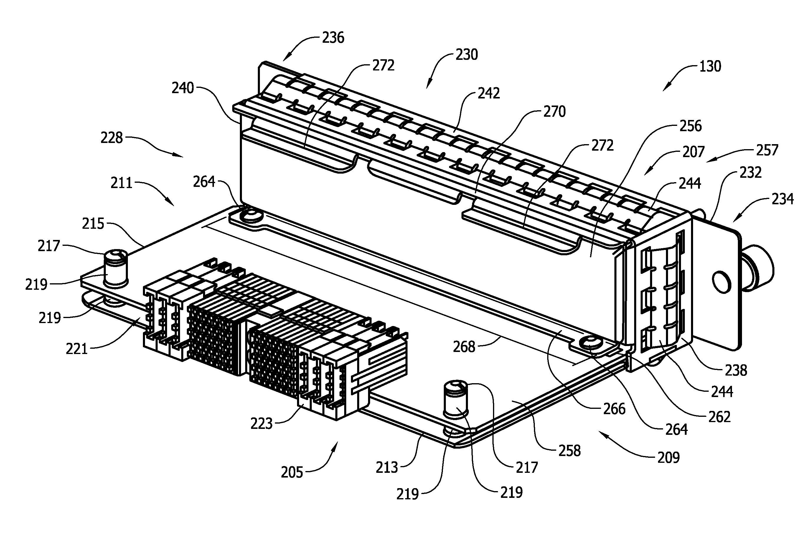 Module for use with a monitoring system and method of assembling same