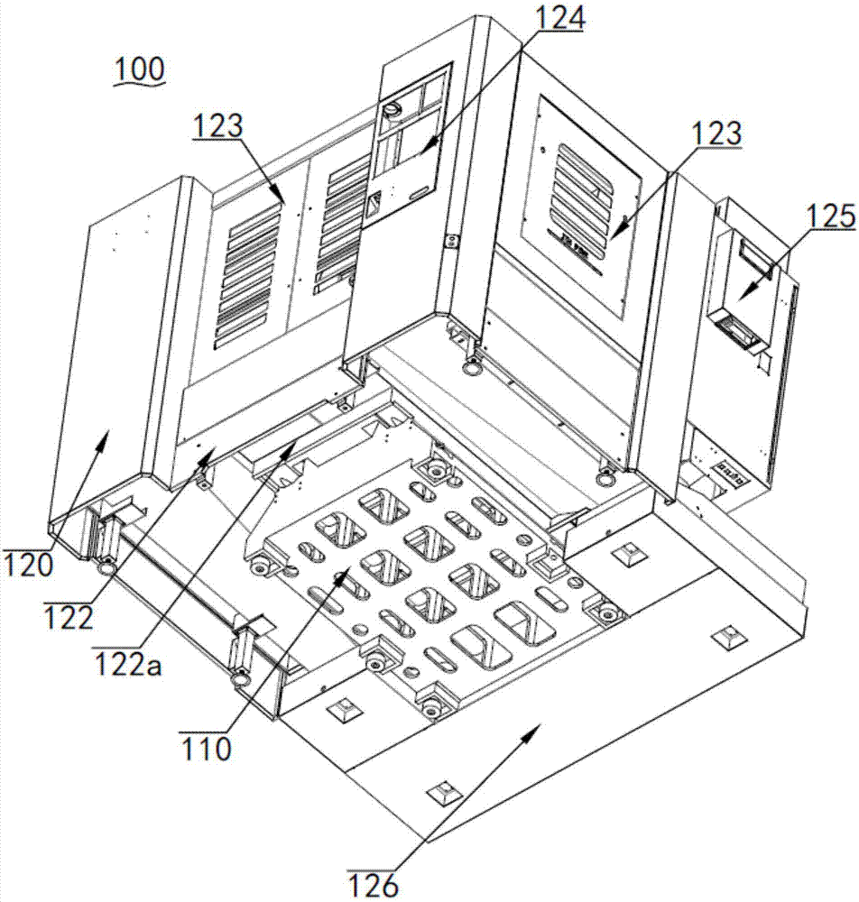 Low-noise vertical machining center