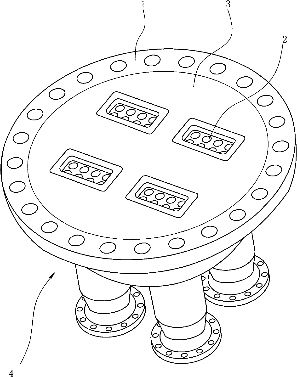 Manufacturing method for end socket module of quenching heat exchanger