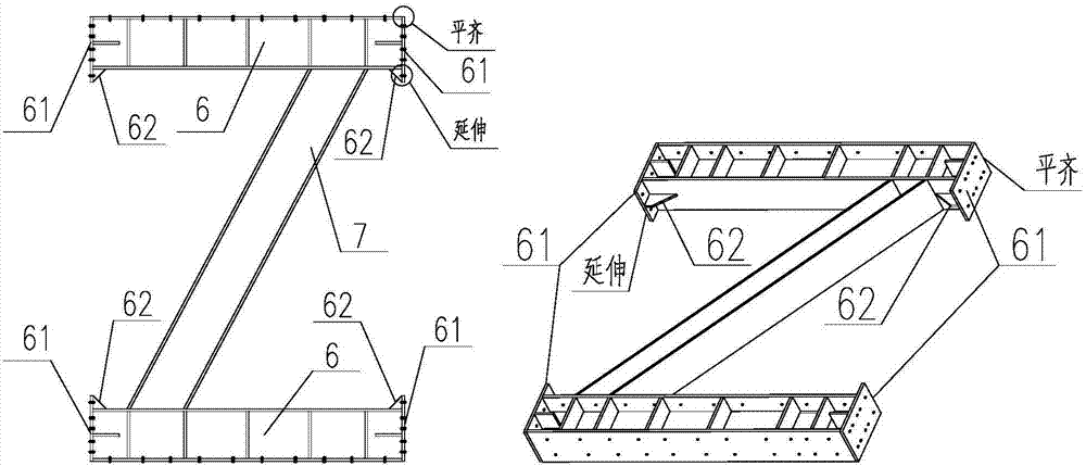 Modular foundation pit steel truss supporting structure