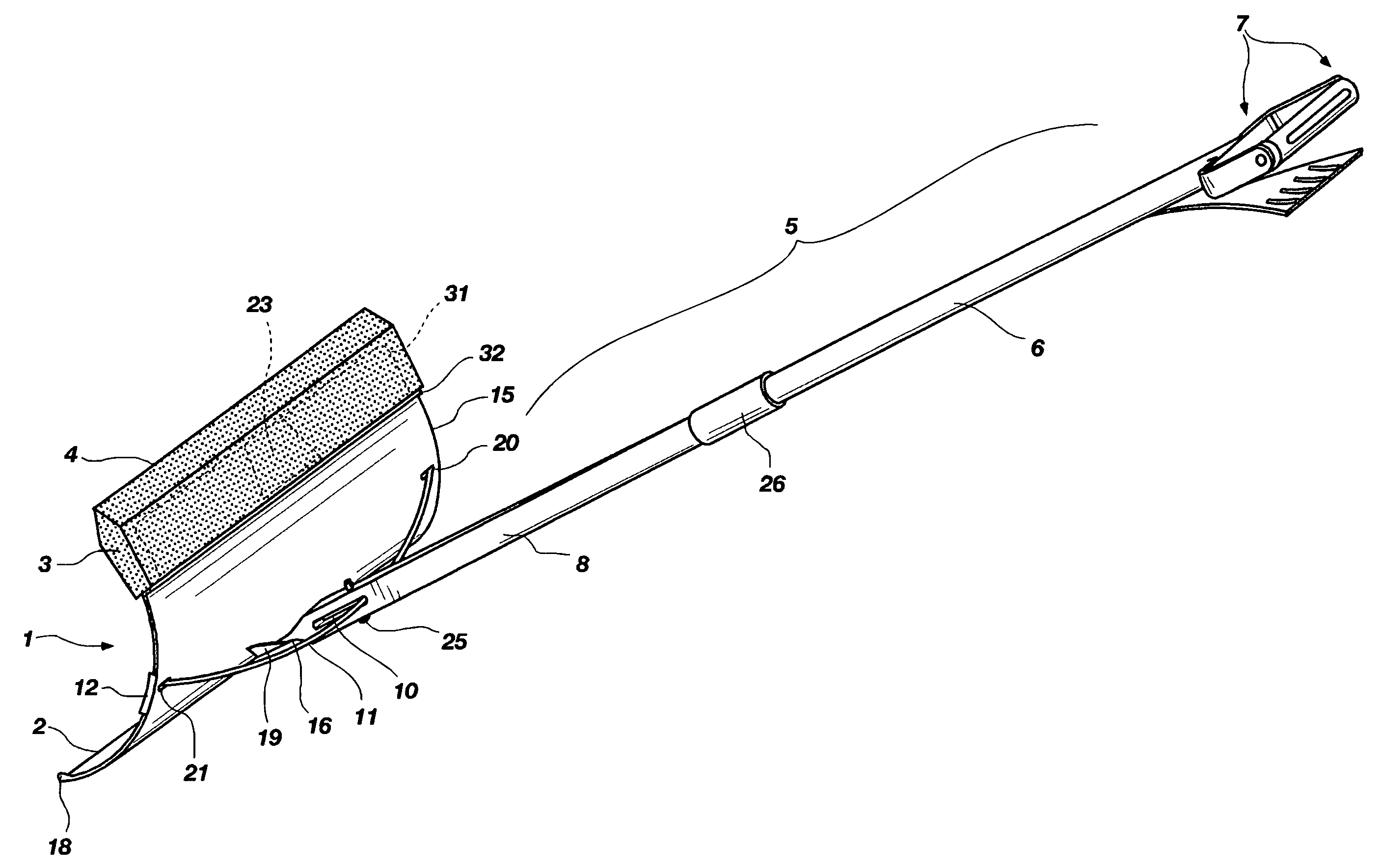 Dual or triple surface snow removing device