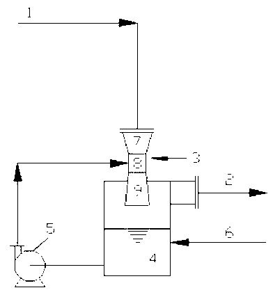 Device and method for removing terephthalic acid granules from methacrylic acid reaction gas