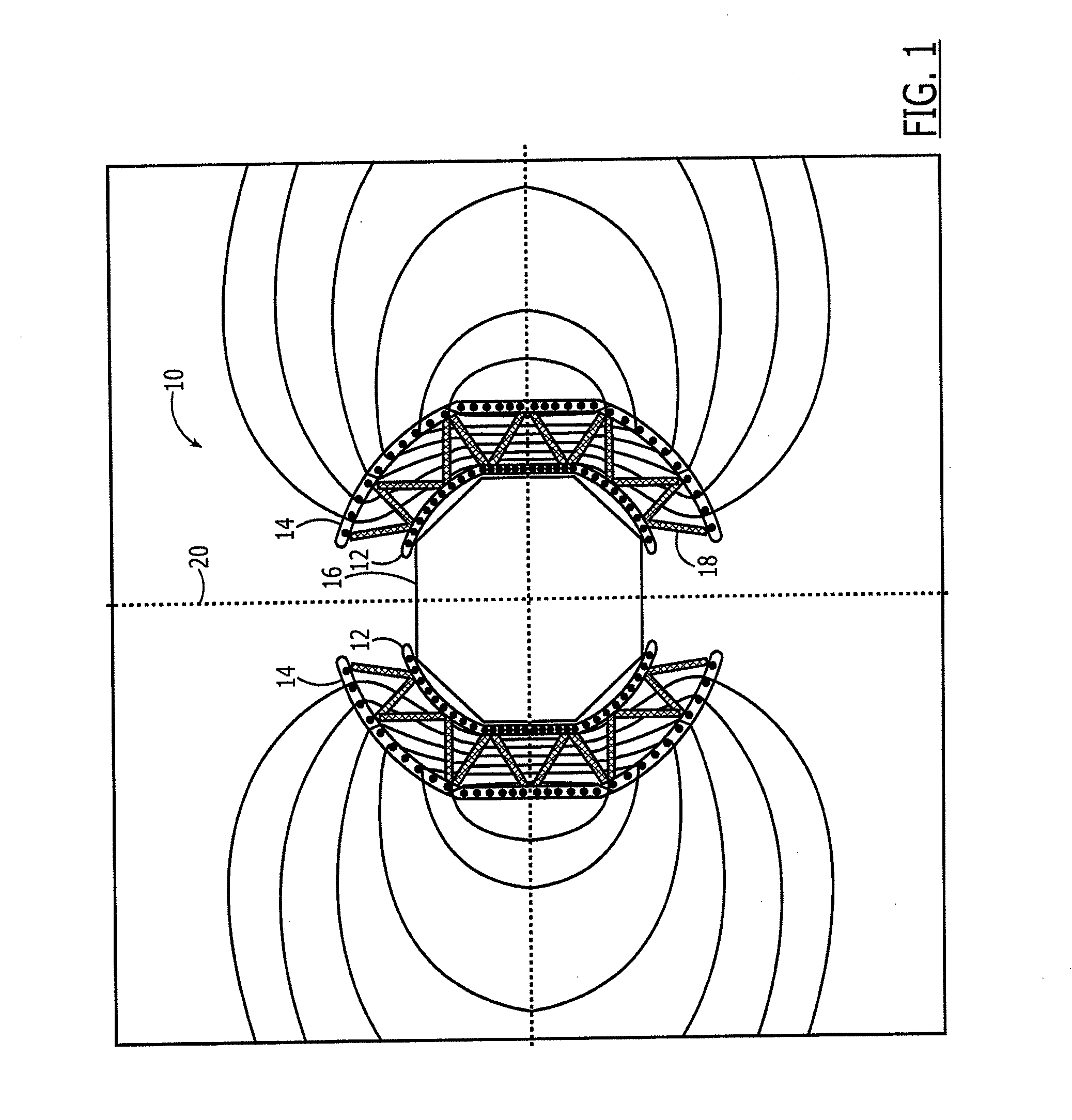 Cryogenically cooled radiation shield device and associated method