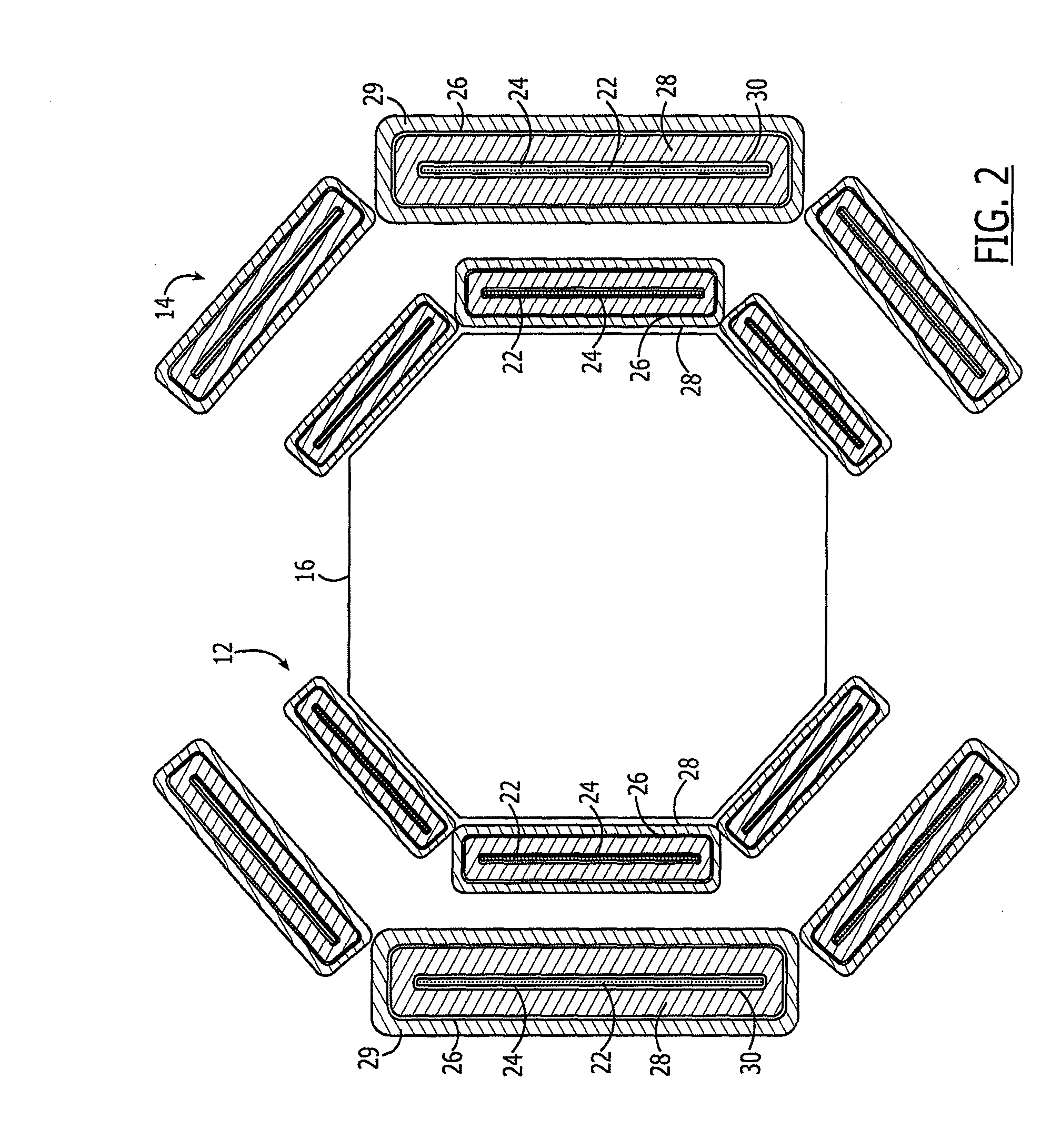 Cryogenically cooled radiation shield device and associated method