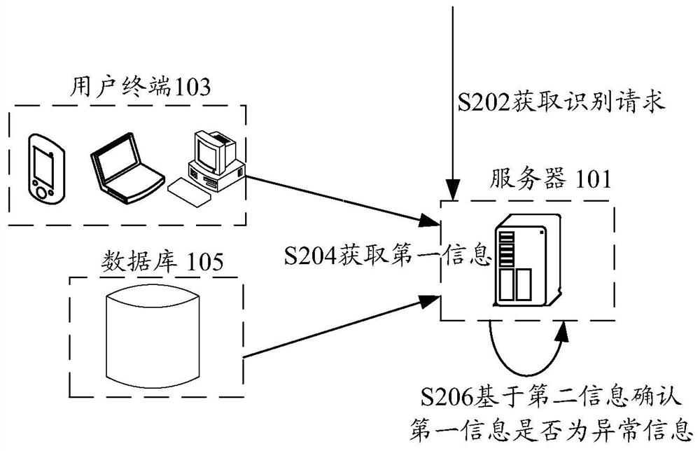 Abnormal information identification method and device, storage medium, electronic device