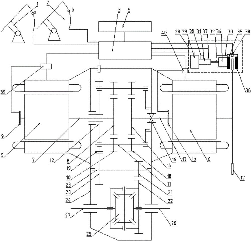 Double-motor plate type infinitely-variable-speed power system