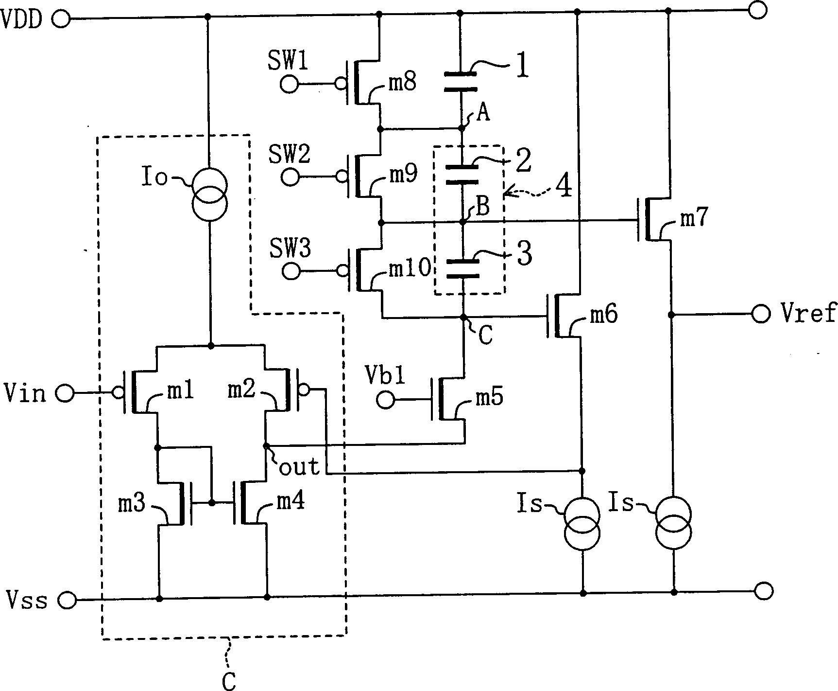 Reference voltage generating circuit and voltage amplifier adopting same