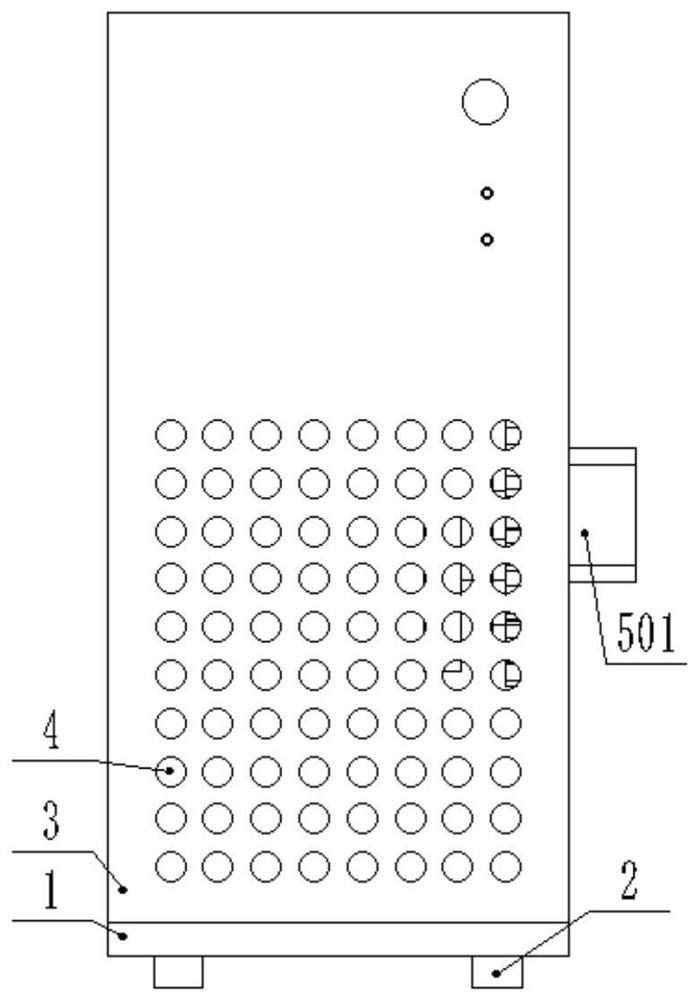 Efficient dust-removing and heat-dissipating device in computer host