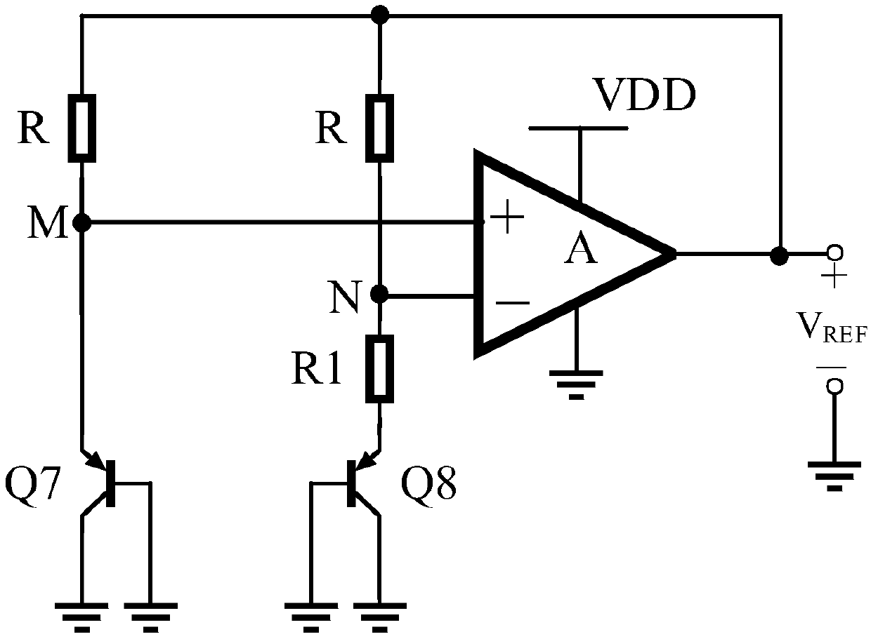 Band-gap reference circuit free from operational amplifier