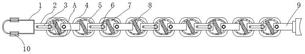 A textile tape-coated elevator balance compensation chain