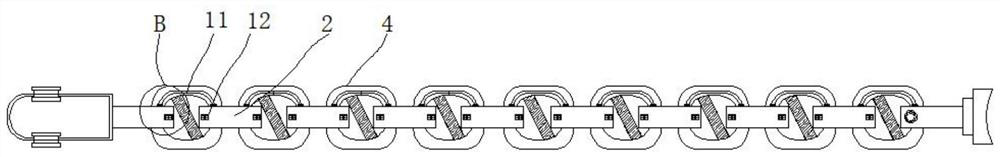 A textile tape-coated elevator balance compensation chain