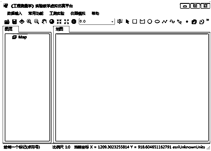 Method for establishing simulation platform for engineering surveying experiment teaching