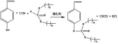 Phosphate flame retardant containing styrene structure and synthesis method of phosphate flame retardant