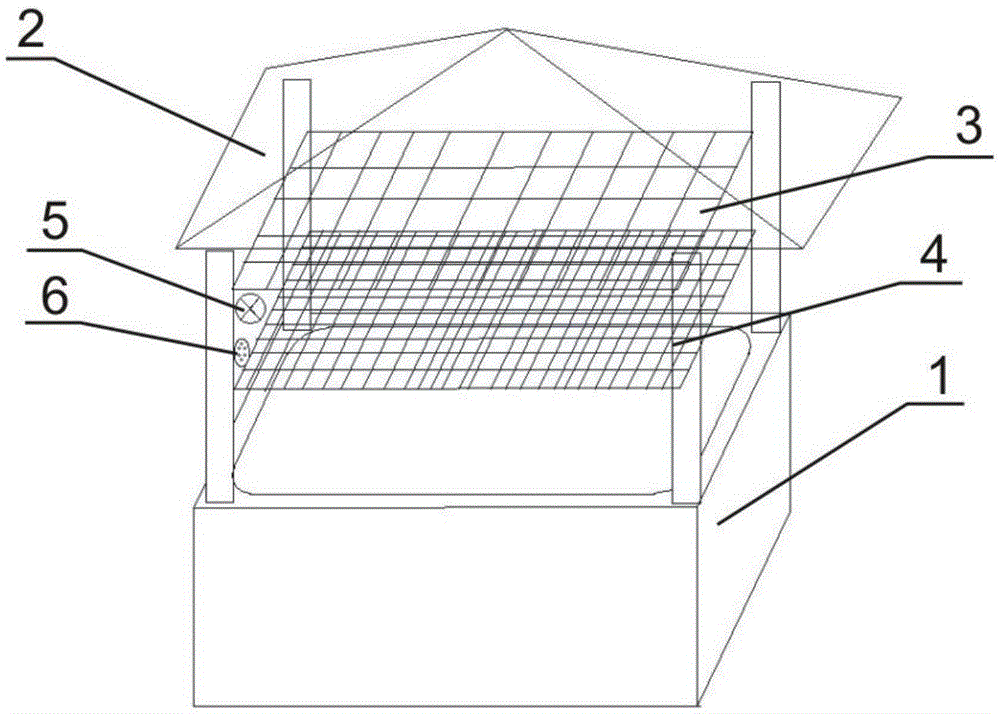 Three-dimensional breeding structure for chickens and eel