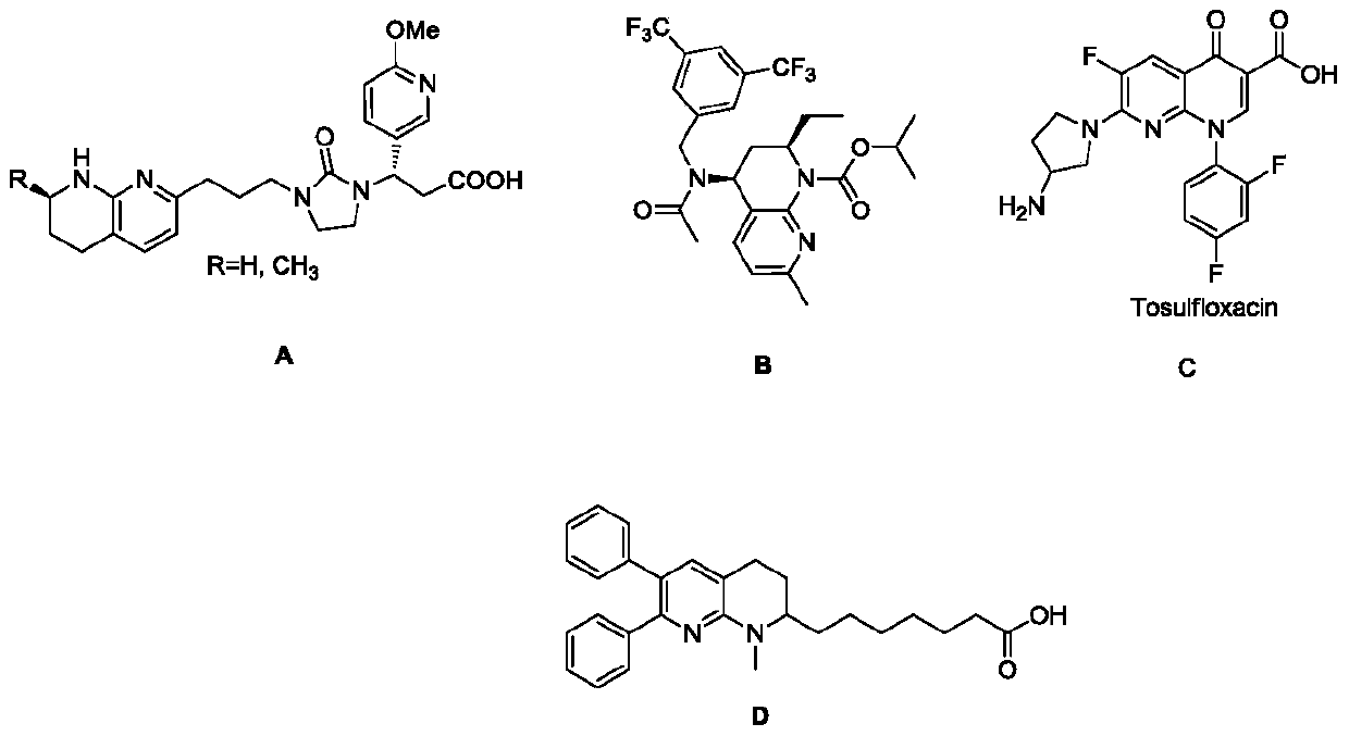 A kind of preparation method of tetrahydro-1,8-naphthyridine compound and the chiral product thereof