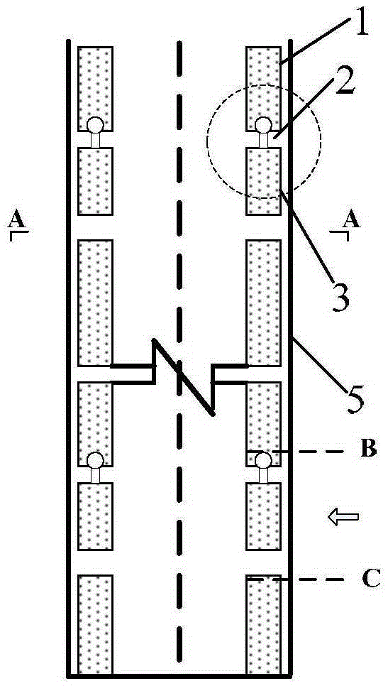 Prefabricated skirt type pipe pile used for drainage and added with pile body inclined support and construction method thereof