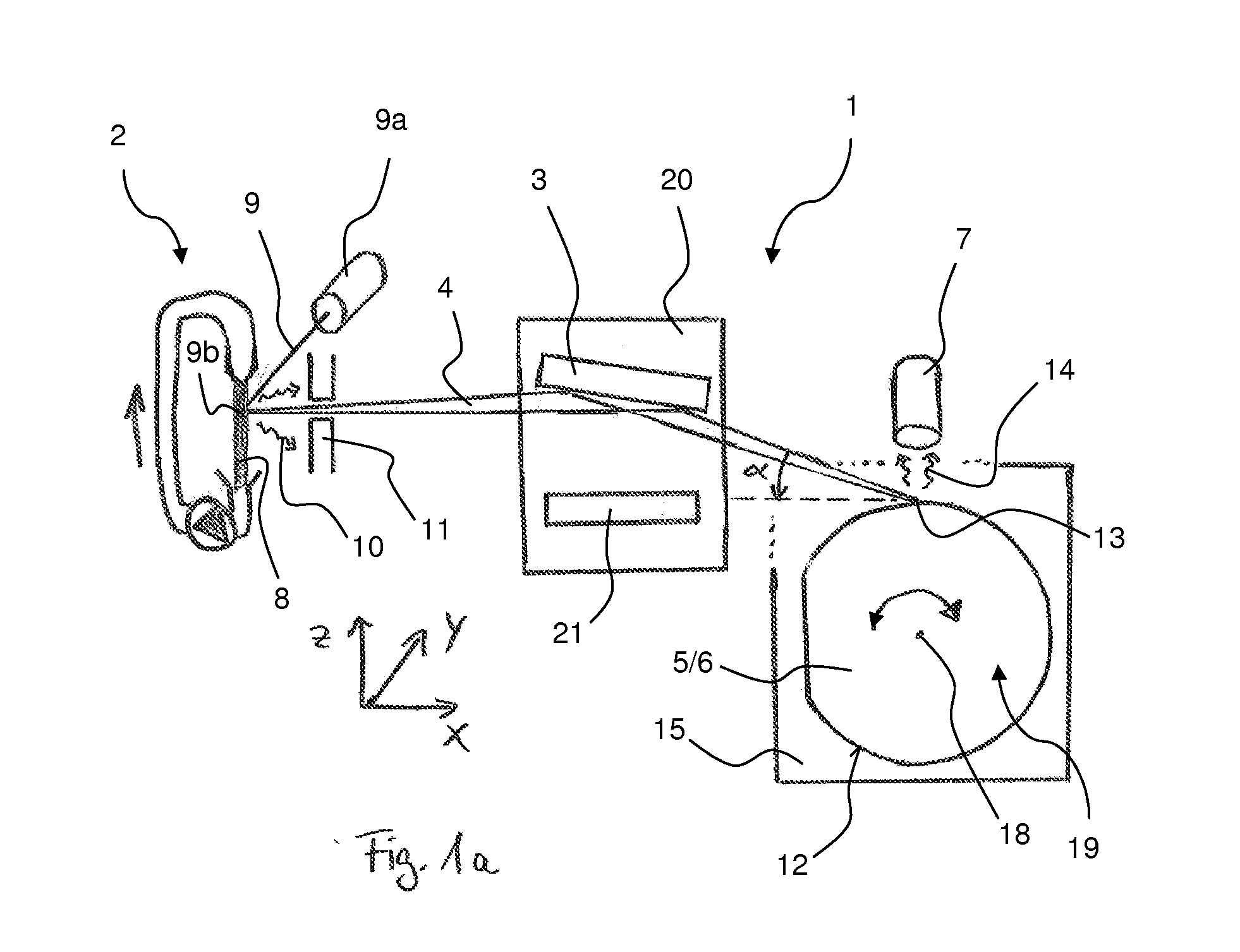 XRF measurement apparatus for detecting contaminations on the bevel of a wafer