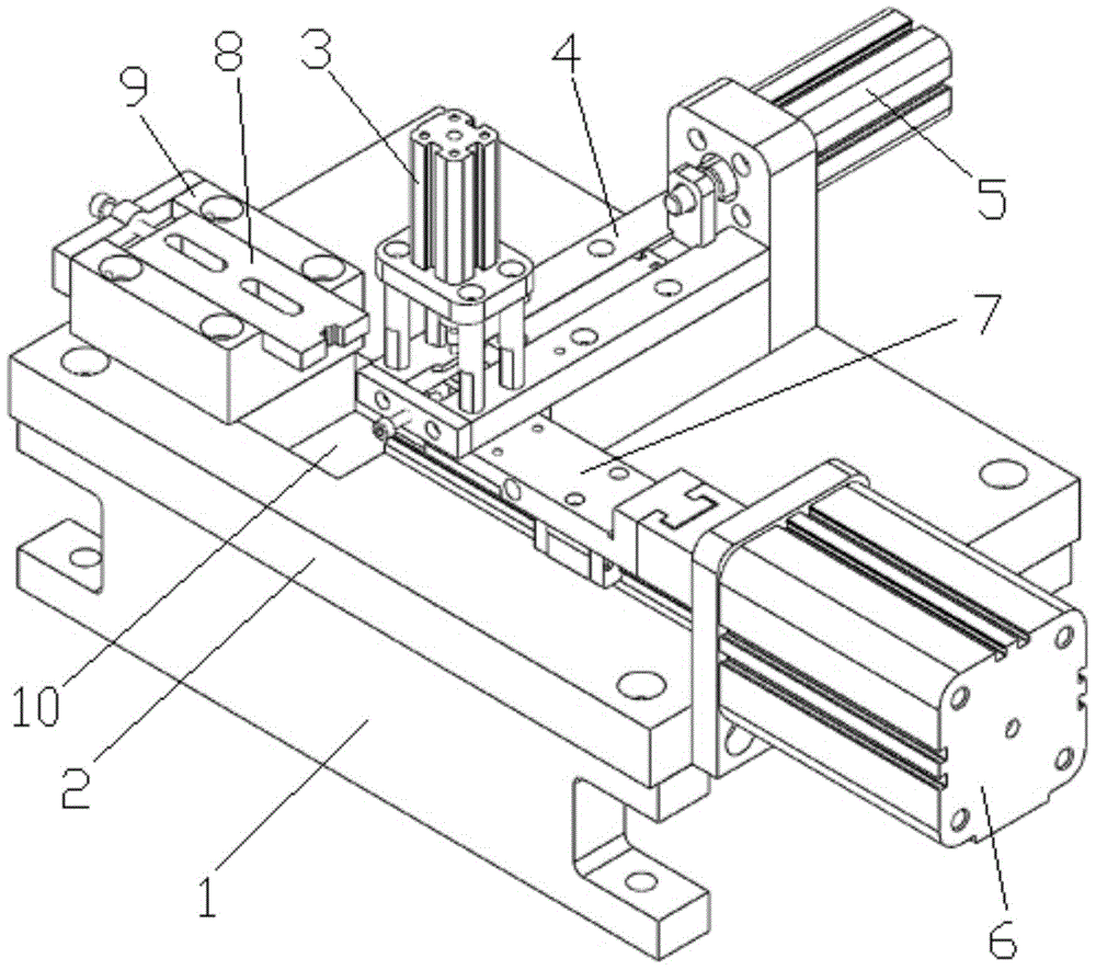 Tapping machining device and technology for plug of four-way reversing valve