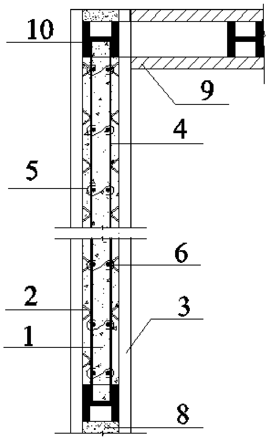 Steel frame shear wall structure system and implementation method thereof