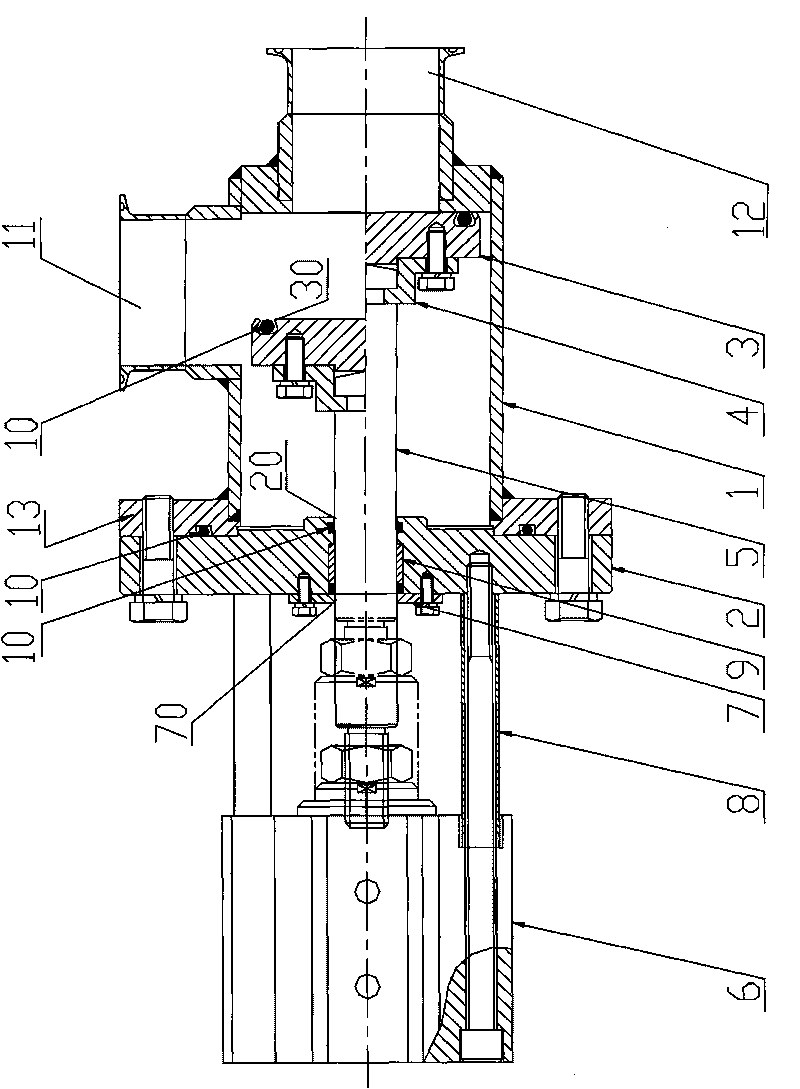 Pneumatic baffle valve for aseptic steam freeze dryer