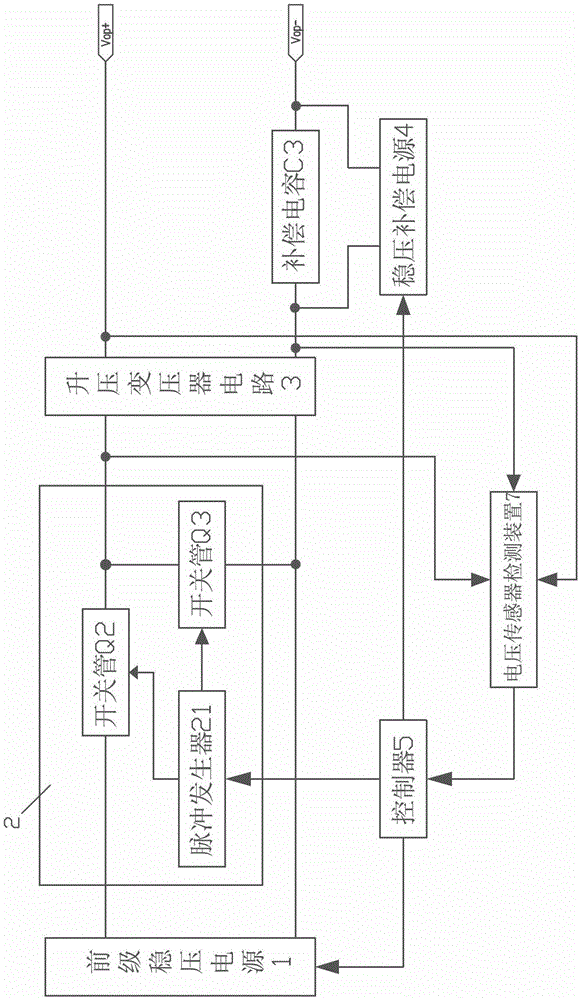 A high-power high-voltage pulse power supply circuit