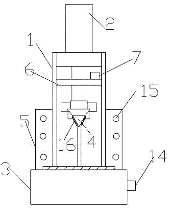 Wood splitting locating and anti-vibration mechanism of combined wood splitting device