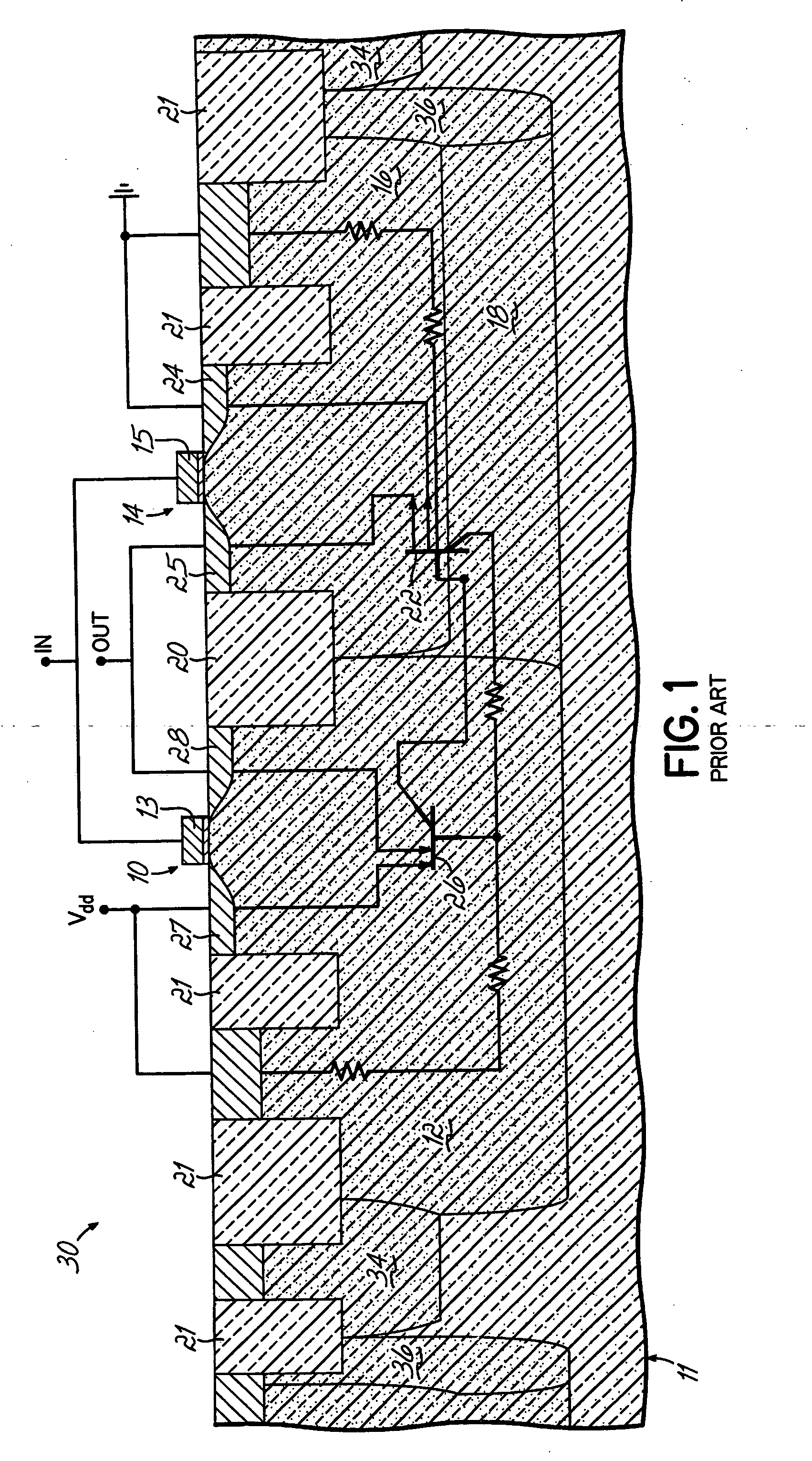 Methods and semiconductor structures for latch-up suppression using a buried conductive region