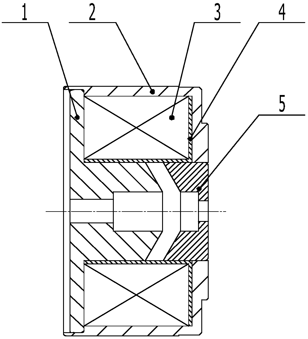 Electromagnetic part of separation-falling connector