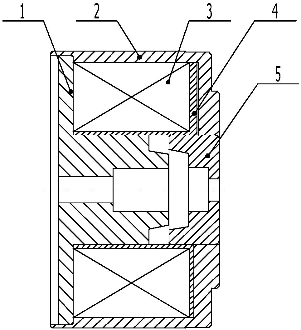 Electromagnetic part of separation-falling connector