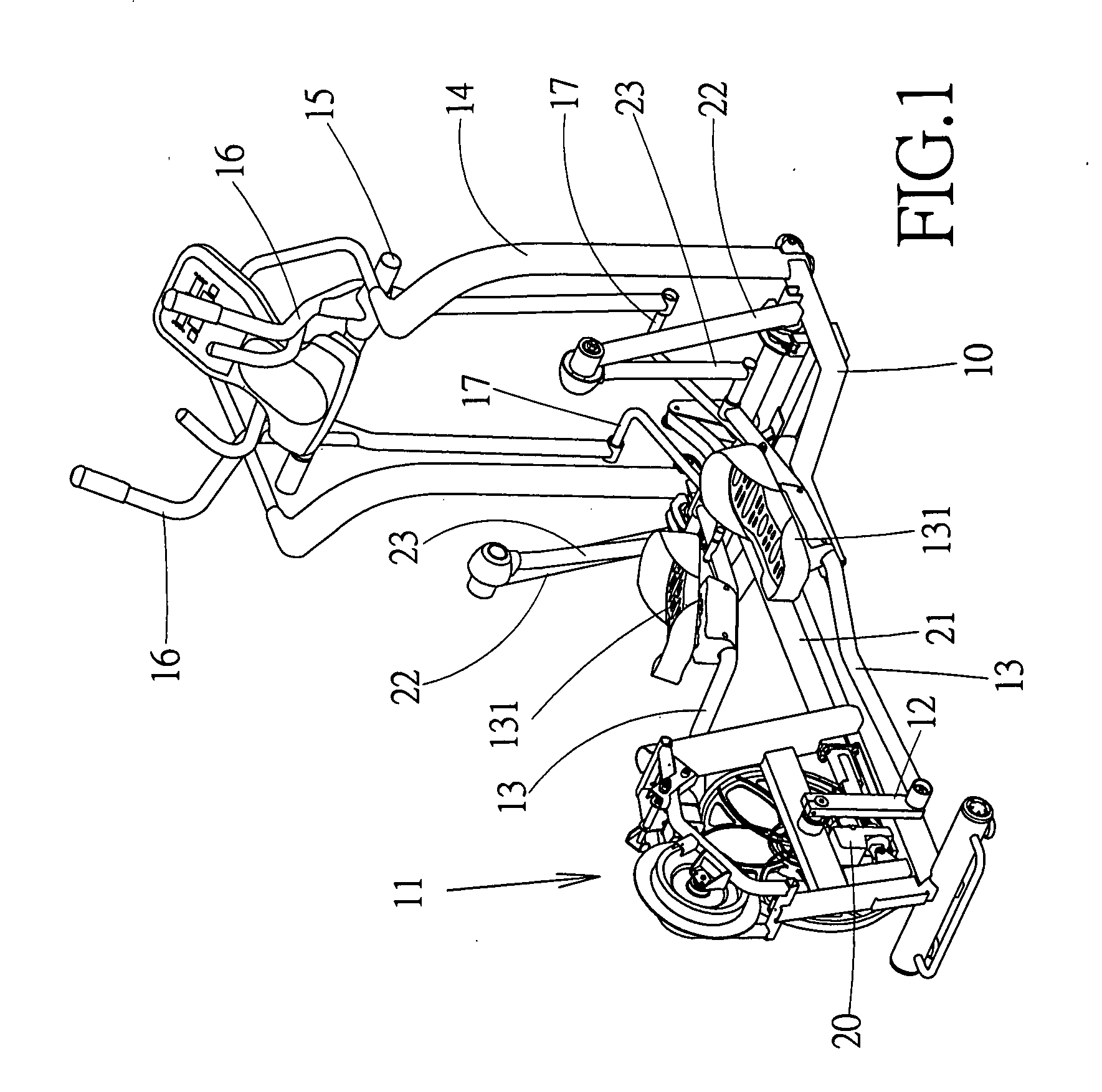 Pace-adjusting mechanism of an elliptical cross trainer