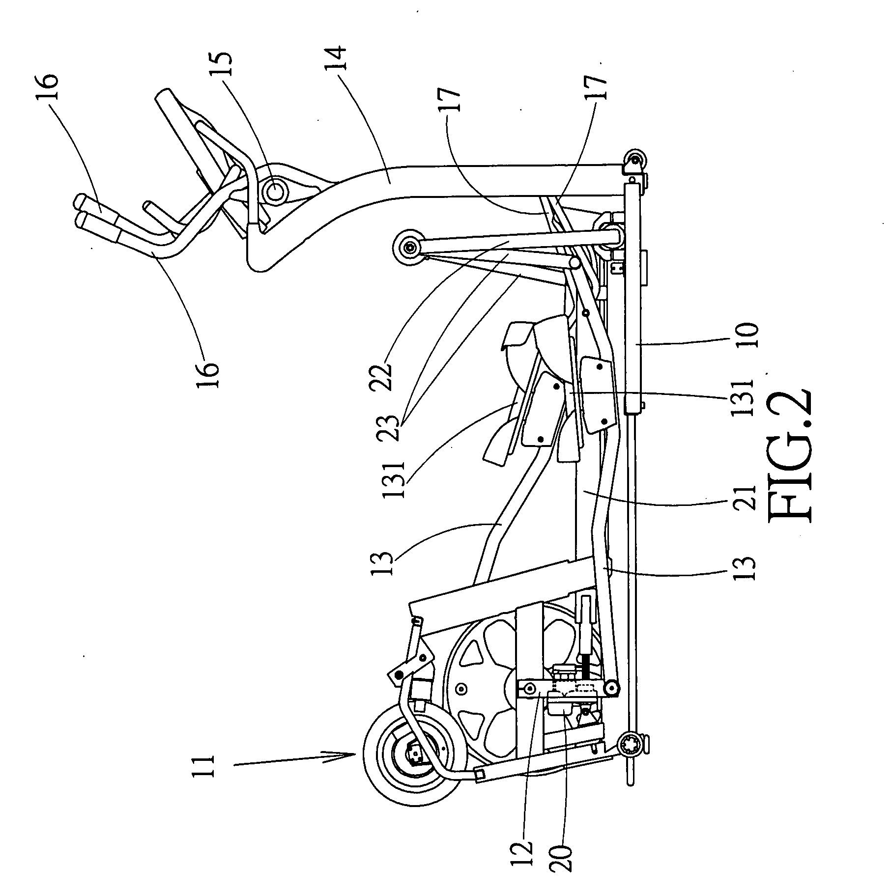 Pace-adjusting mechanism of an elliptical cross trainer