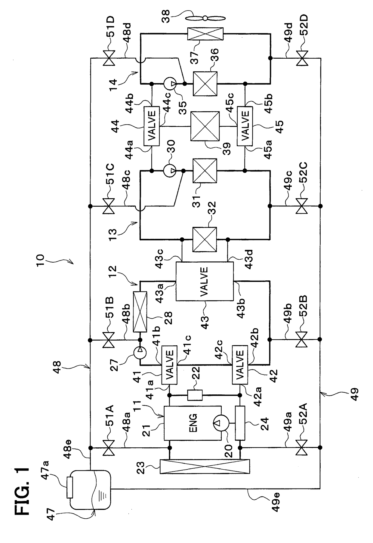 Thermal management device for vehicle