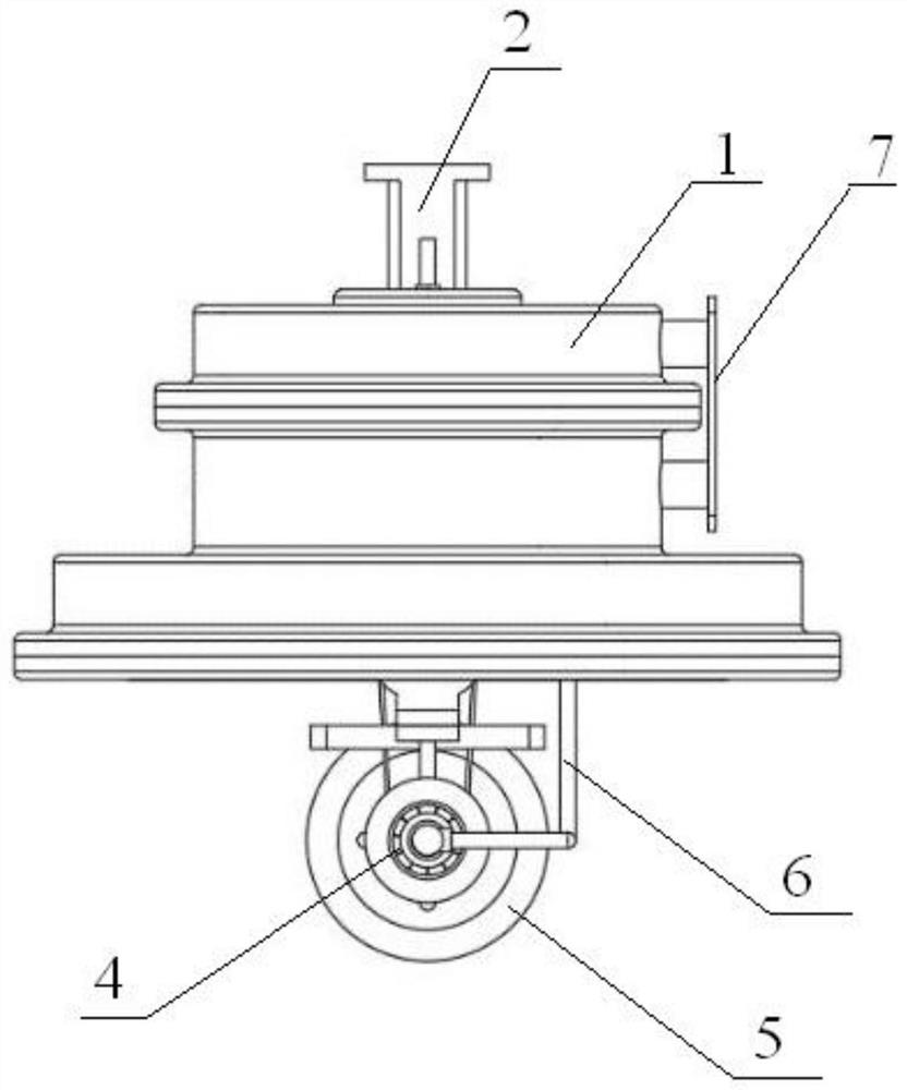 A single-motor double-degree-of-freedom variable-speed wheel airbag polishing device