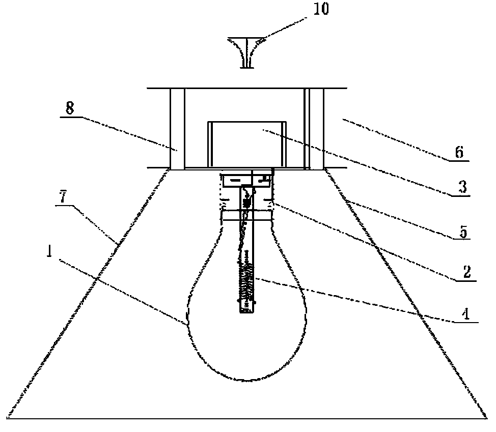 Inner coupling electrodeless induction discharging ultraviolet light catalyst sterilization lamp