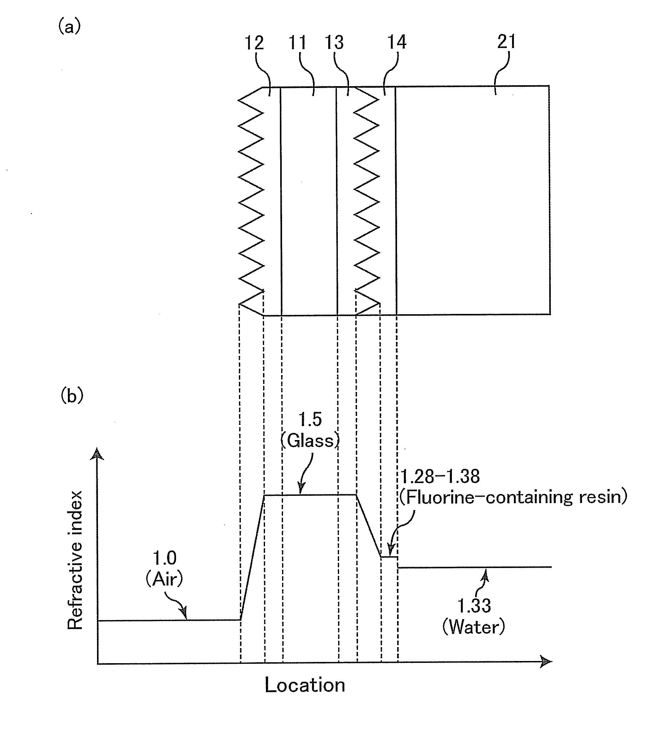 Liquid tank, viewing device for under-liquid observation, and optical film
