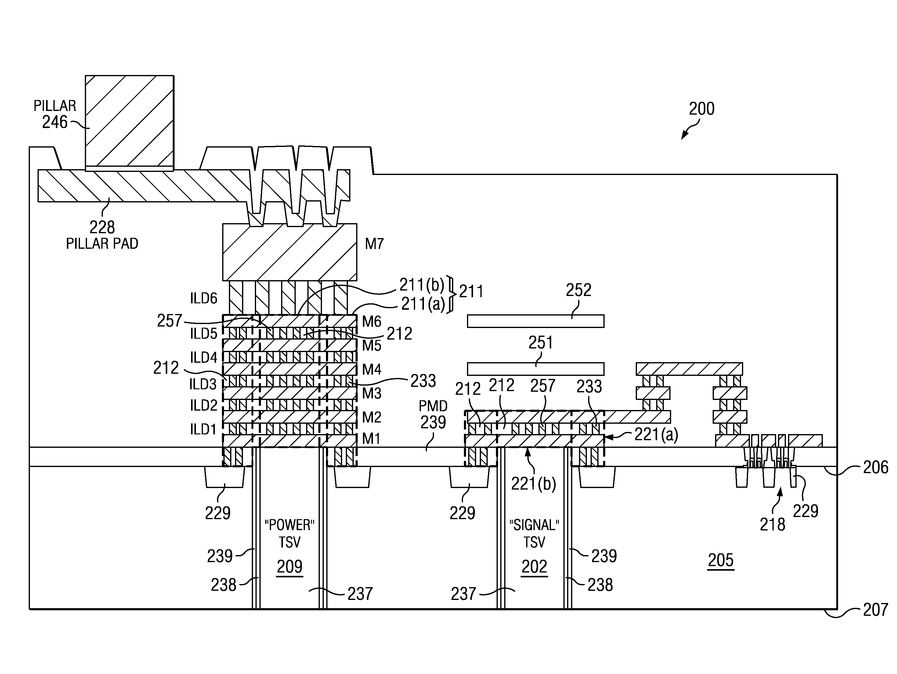 Integrated circuit (IC) having tsvs with dielectric crack suppression structures