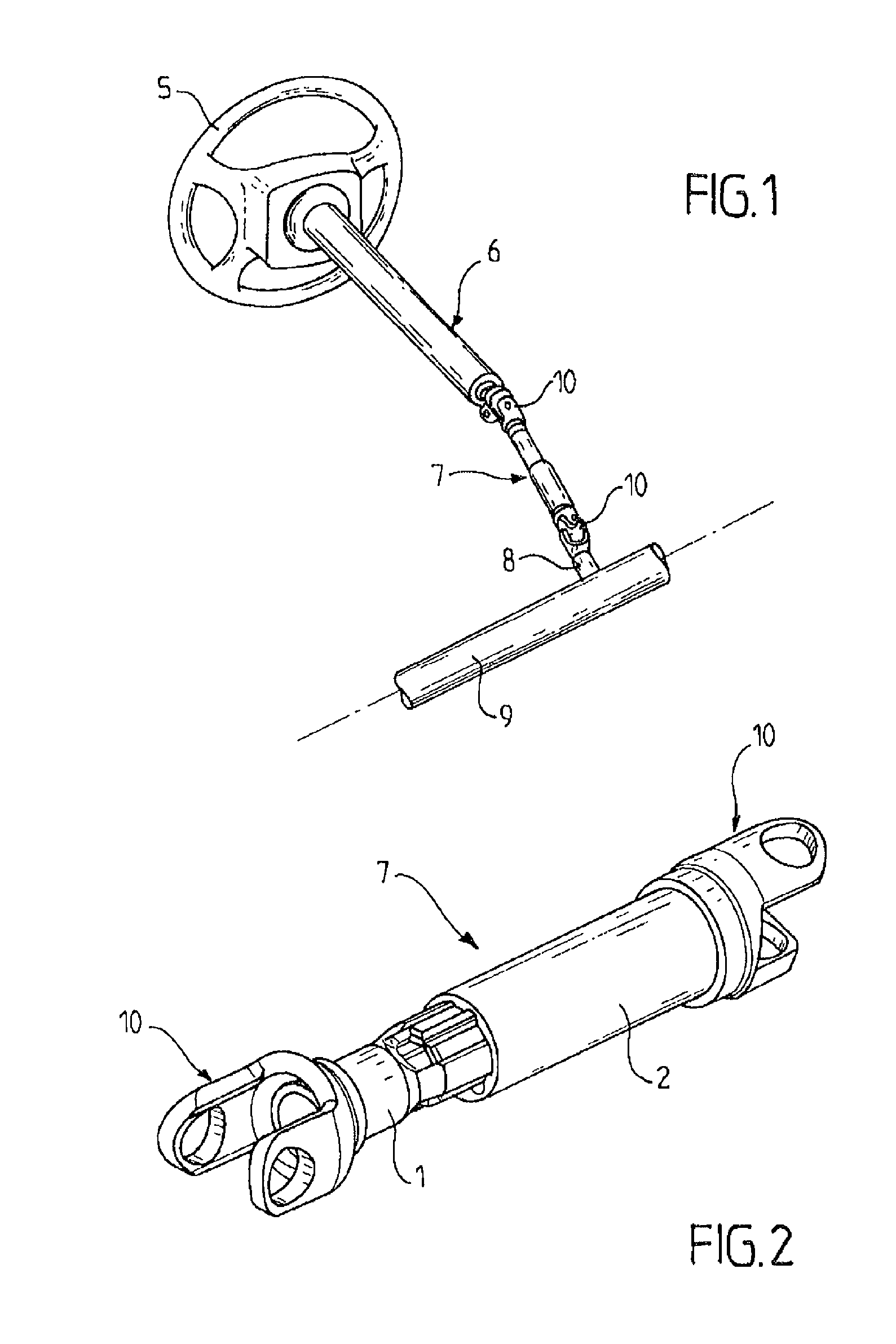 Ball-Type Coupling Device For Coupling Two Sliding Shafts With Pivoting Support