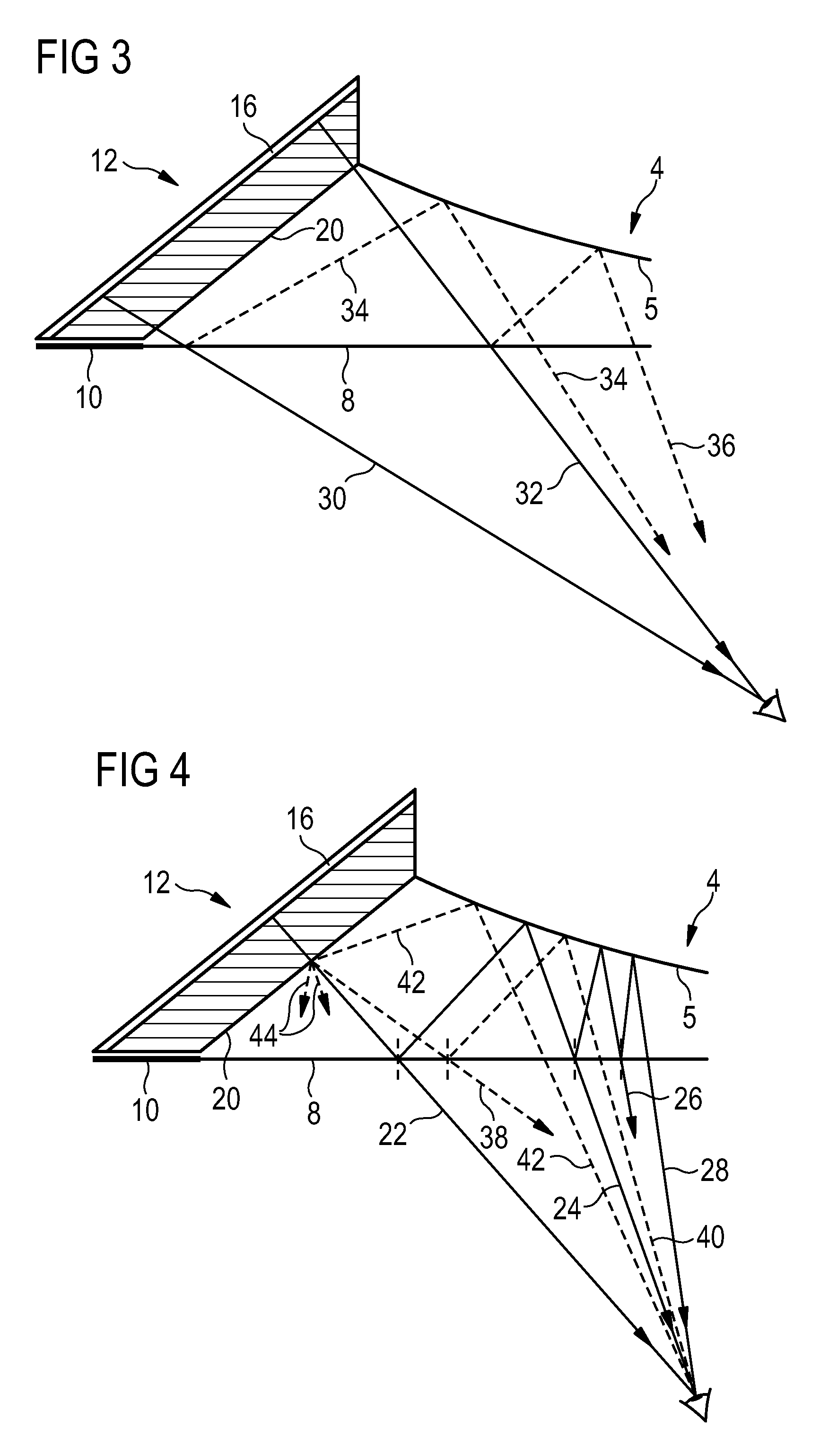 Light device with 3D effect for a motor vehicle