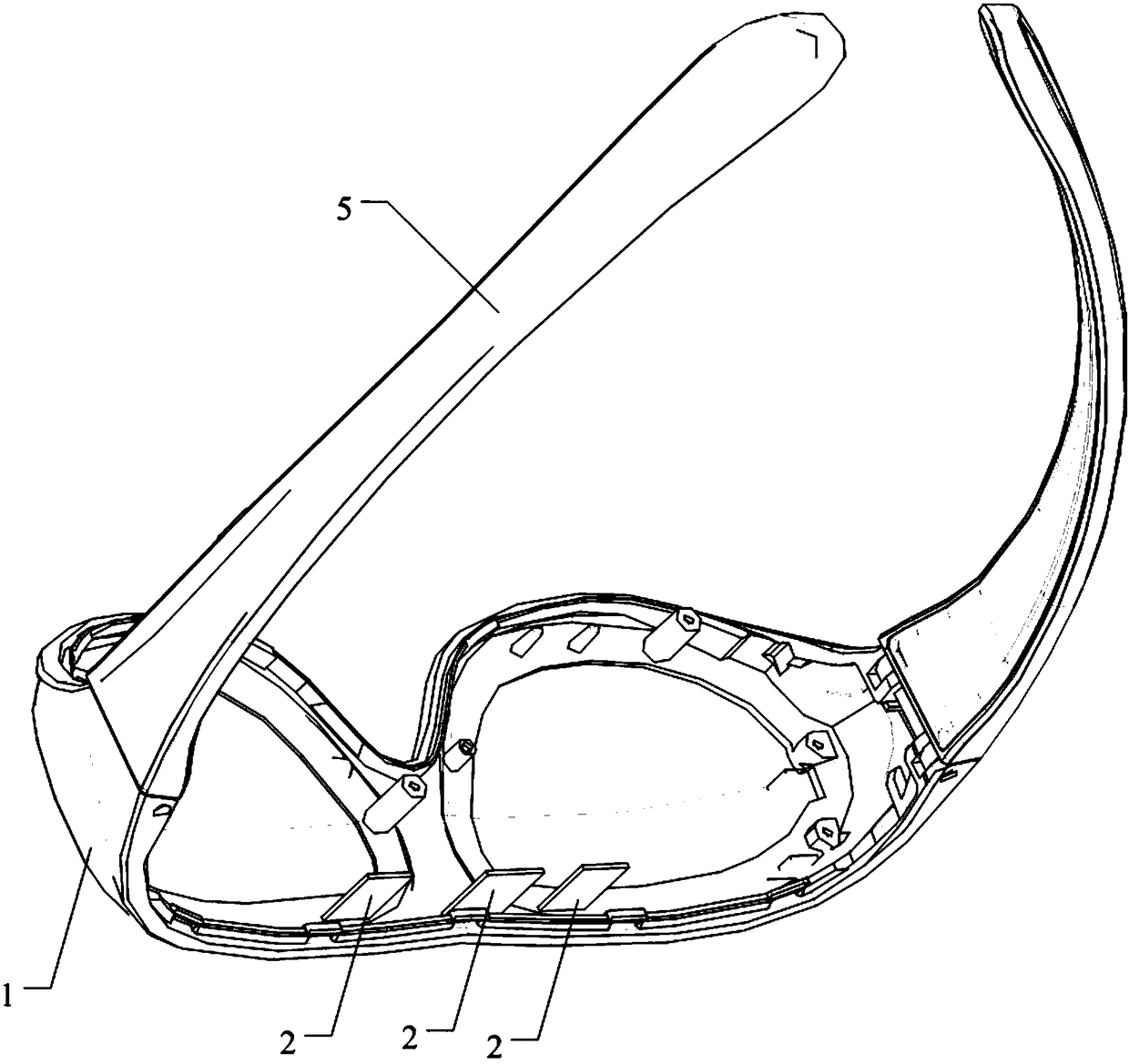 A kind of vr glasses and its heat dissipation structure