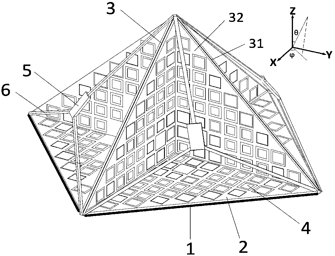 Metasurface-based multi-beam high-orientation trihedral corner reflector antenna