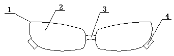Glasses capable of being used as LED display screen