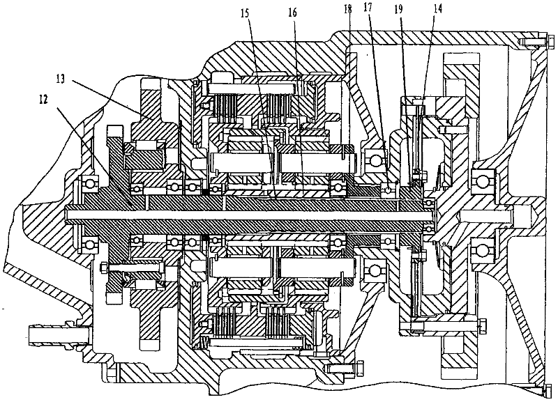 Simple fixed-shaft type transmission assembly for loader