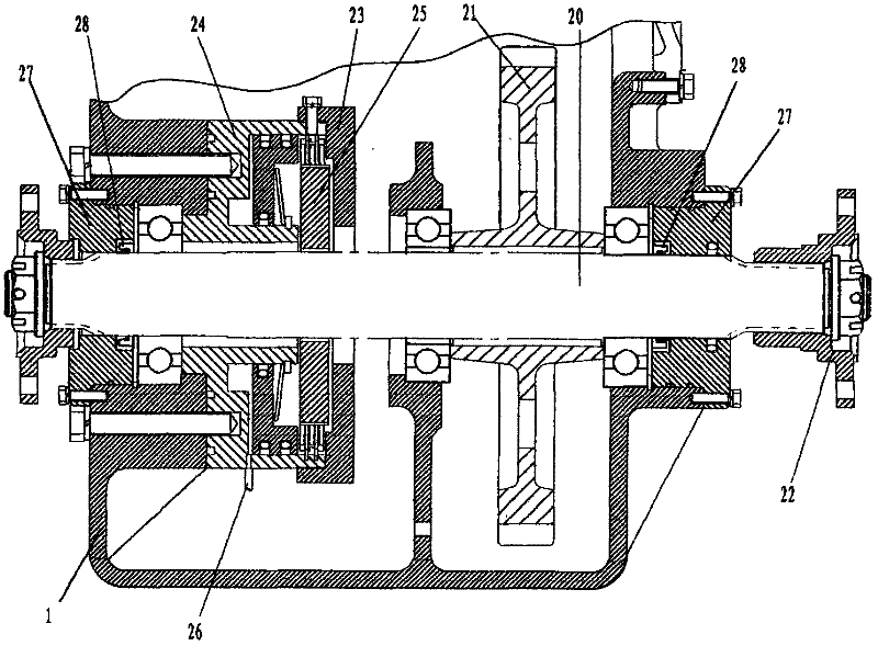 Simple fixed-shaft type transmission assembly for loader