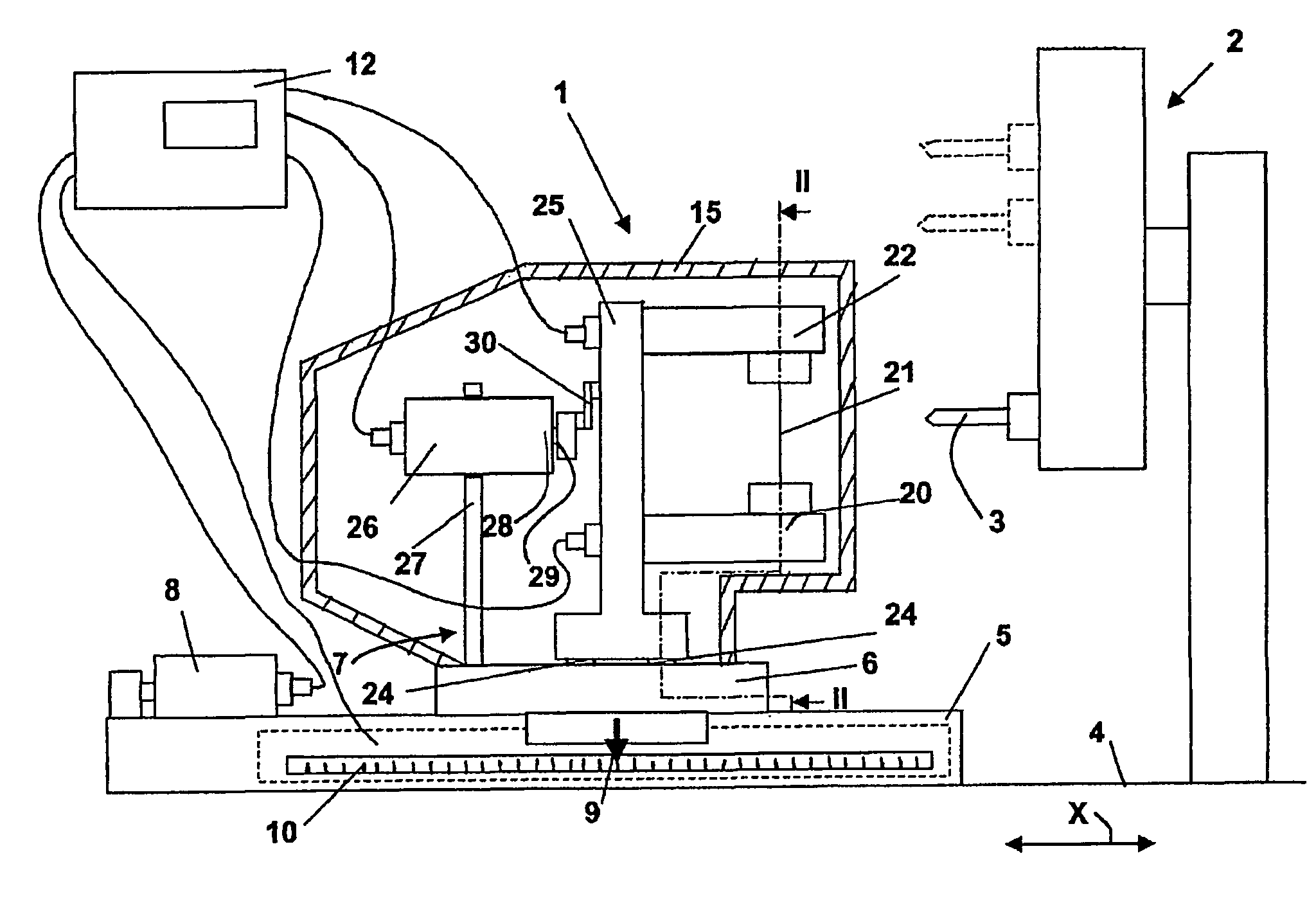 Apparatus and method for the position checking of a mechanical part