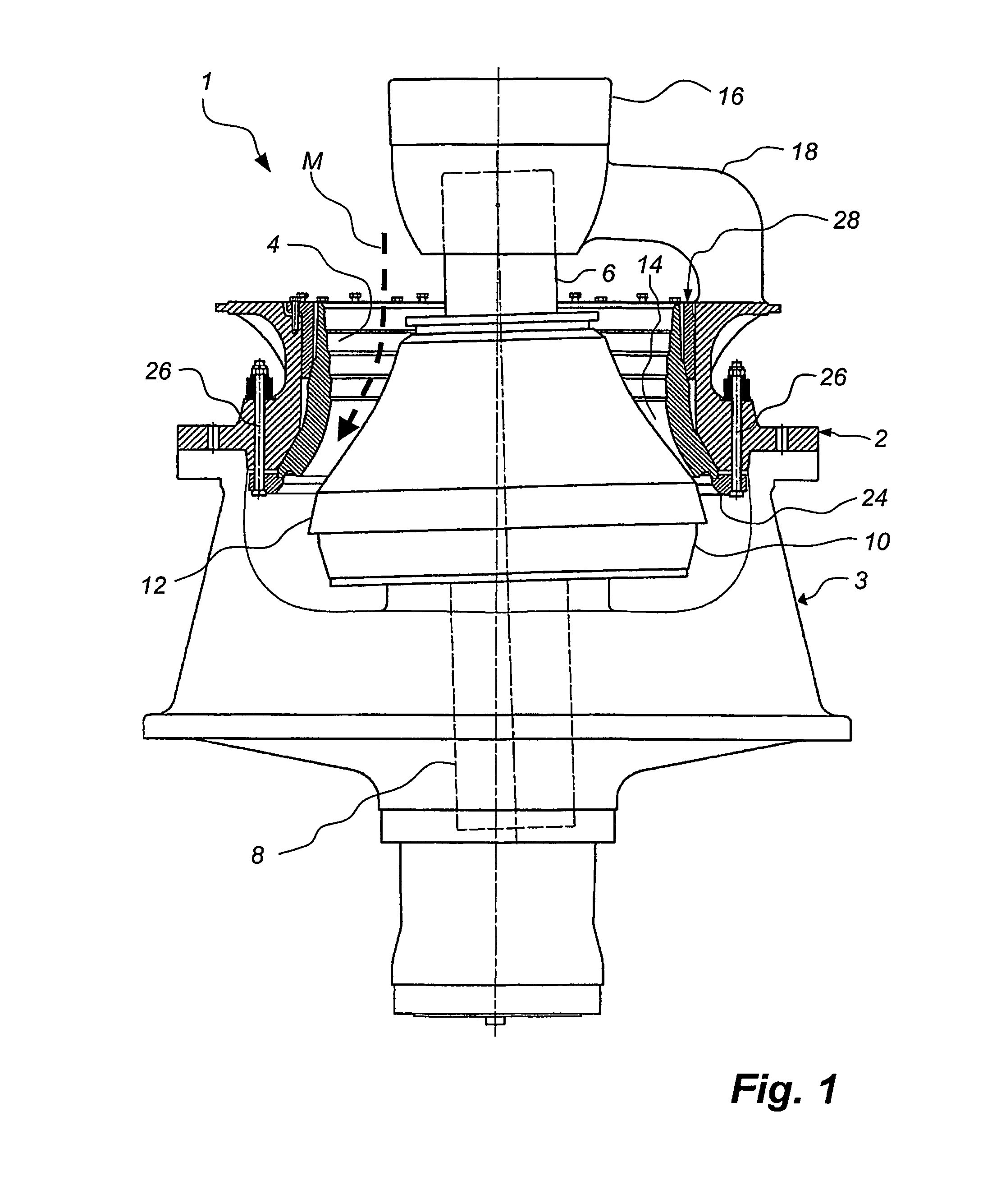 Method and device for clamping of crushing shell