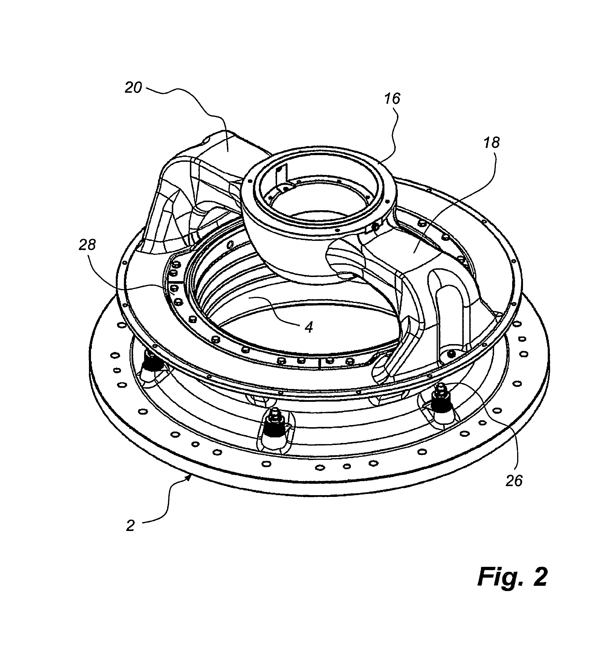 Method and device for clamping of crushing shell