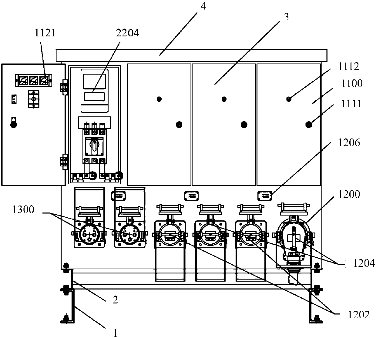 Novel alternating current and direct current standard shore connection box