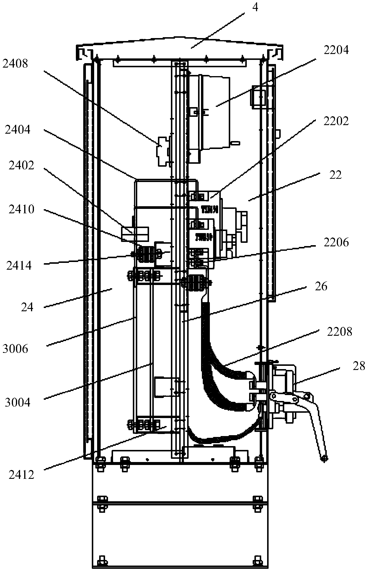 Novel alternating current and direct current standard shore connection box